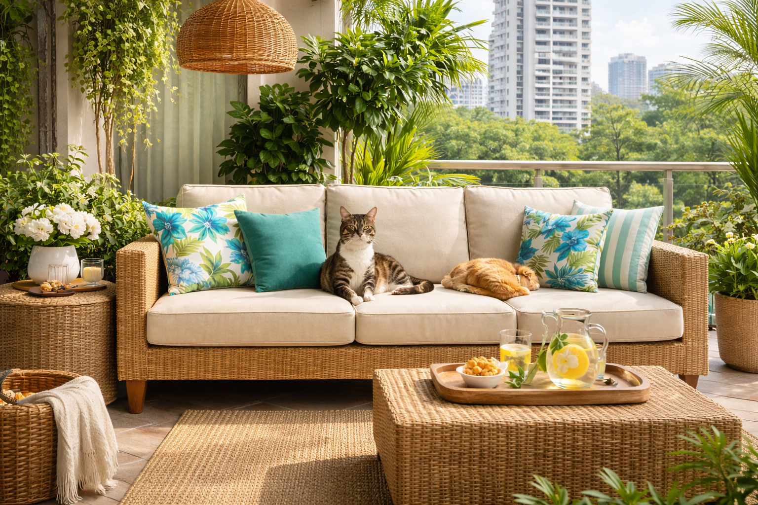 Sof&aacute; e cadeiras estofadas em tecido acquablock em ambiente gourmet | TAPE&Ccedil;ARIA DESIGN